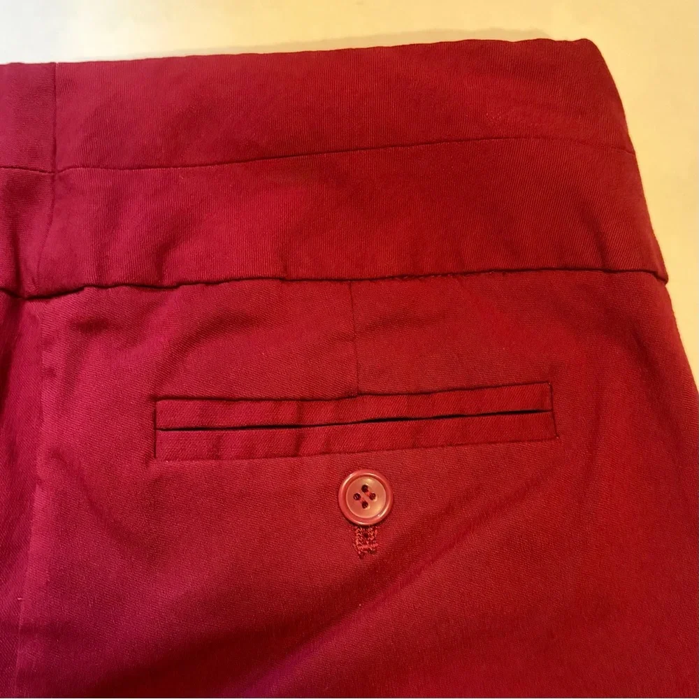 The Limited Deep Red Bootcut Dress Pants 4 Stretch Mid Rise Career Trousers EUC
